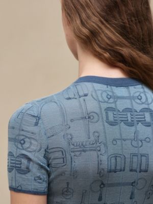 “Cahier du Colporteur”短袖套头衫, 视图: 图片：产品佩戴, worn, 当前为第4张（共4张）