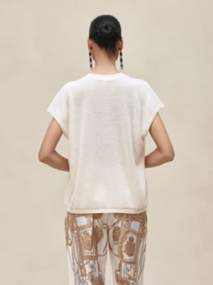 “L'Enseigne du Sellier”山羊绒无袖套头衫, 视图: 图片：产品佩戴, worn, 当前为第3张（共5张）