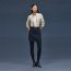 "Cahier du Colporteur" zipped twillaine cardigan, beige pierre d'Istrie
