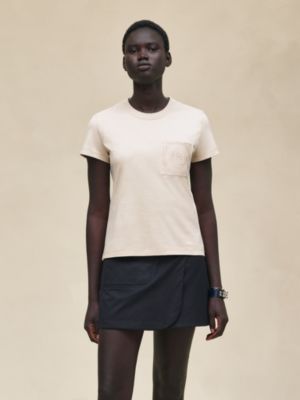 刺绣口袋T恤, 视图: 图片：产品佩戴, worn, 当前为第2张（共4张）