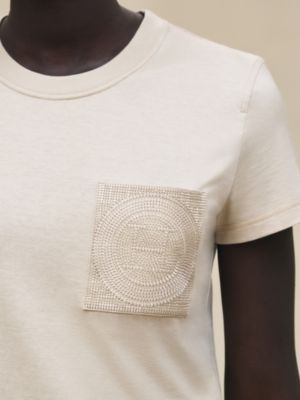 刺绣口袋T恤, 视图: 图片：产品佩戴, worn, 当前为第4张（共4张）