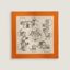 Ex-Libris scarf 45, orange/naturel/brun