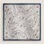 Les Chevaux Dechaines Transat embroidered shawl 140, blanc/marine/cuir