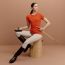 Training t-shirt, orange jump