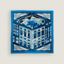 Faubourg en Perspective pocket square 45, bleu turquin/ciel/gris clair