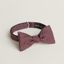 H Gourmette bow tie, bordeaux/gris
