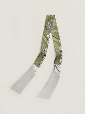 Bandana leather fringes Twilly