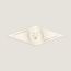 Exceptional embroidered double-faced losange, blanc cassé/argent