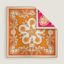 Les Eperons double face scarf 90, beige/orange cuit/mangue