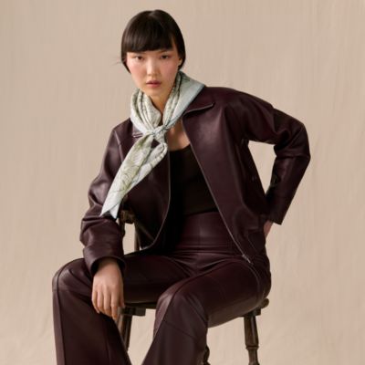 “红鹳派对图腾版”90双面方巾