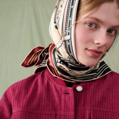 “头巾纹样骏马的披挂”90双面方巾