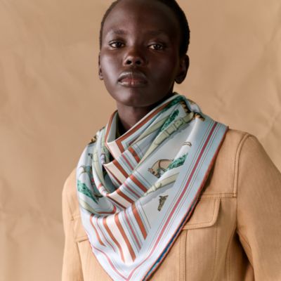 “头巾纹样骏马的披挂”90双面方巾