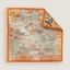 Mille Feuilles de Soie double face scarf 90, orange/gris perle/beige