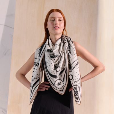La Promenade du Matin Bandana double face scarf 140