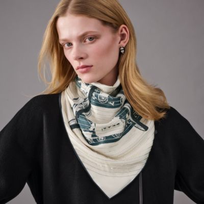 Paris Qui Roule embroidered scarf 70