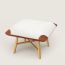 Les Necessaires d'Hermès "carre d'assise" low stool, high model 65, fauve/naturel, Unfortunately this product is no longer available