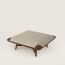 Les Necessaires d'Hermès "carre d'assise" low stool, medium model 85, chocolat/étoupe, Unfortunately this product is no longer available