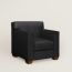 Reeditions J.-M. Frank by Hermès Club armchair, noir ébène