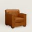Reeditions J.-M. Frank by Hermès Club armchair, fauve