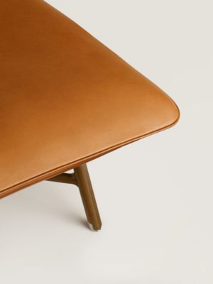 Les Necessaires d'Hermès "carre d'assise" low stool, high model 85, View: front, front, view 3 of 6