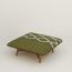 Les Necessaires d'Hermès "carre d'assise" low stool, medium model 85, chocolat/kaki, Unfortunately this product is no longer available