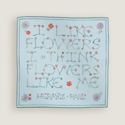 “我爱花儿”70方巾