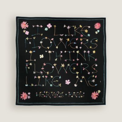 “我爱花儿”70方巾