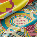 View: Detail, A la Lumiere du Flambeau double face scarf 90