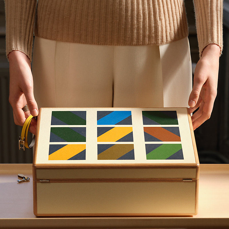 Amalthee en Biais watch and jewelry box, large model