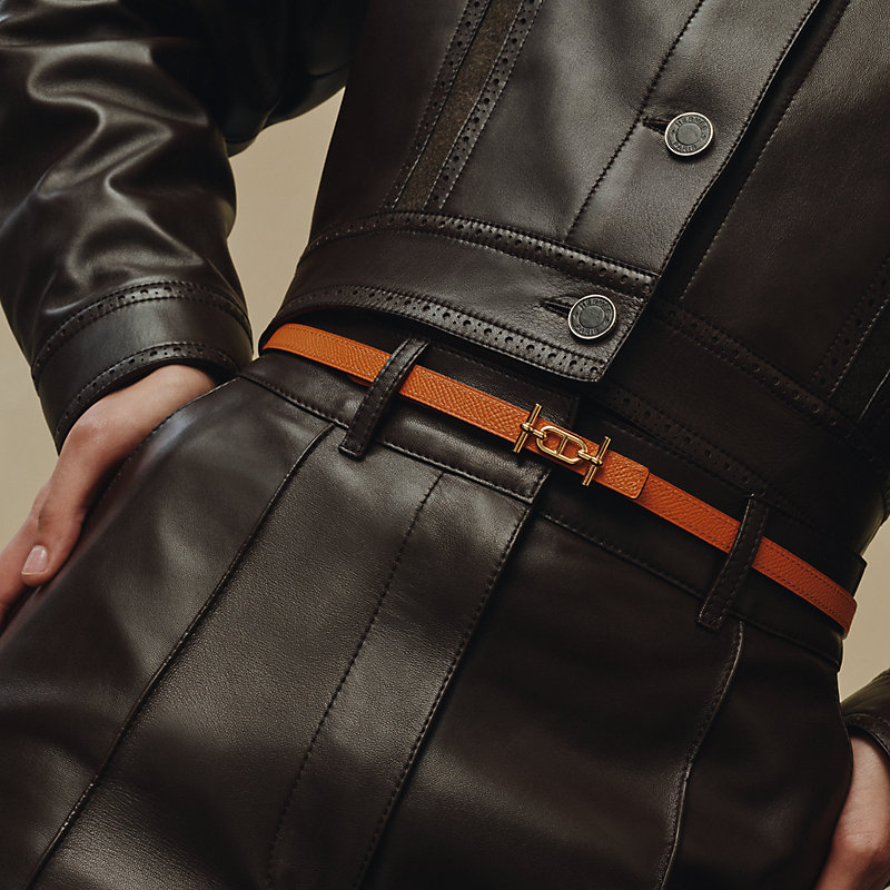 Ancre belt buckle & Reversible leather strap 13&nbsp;mm
