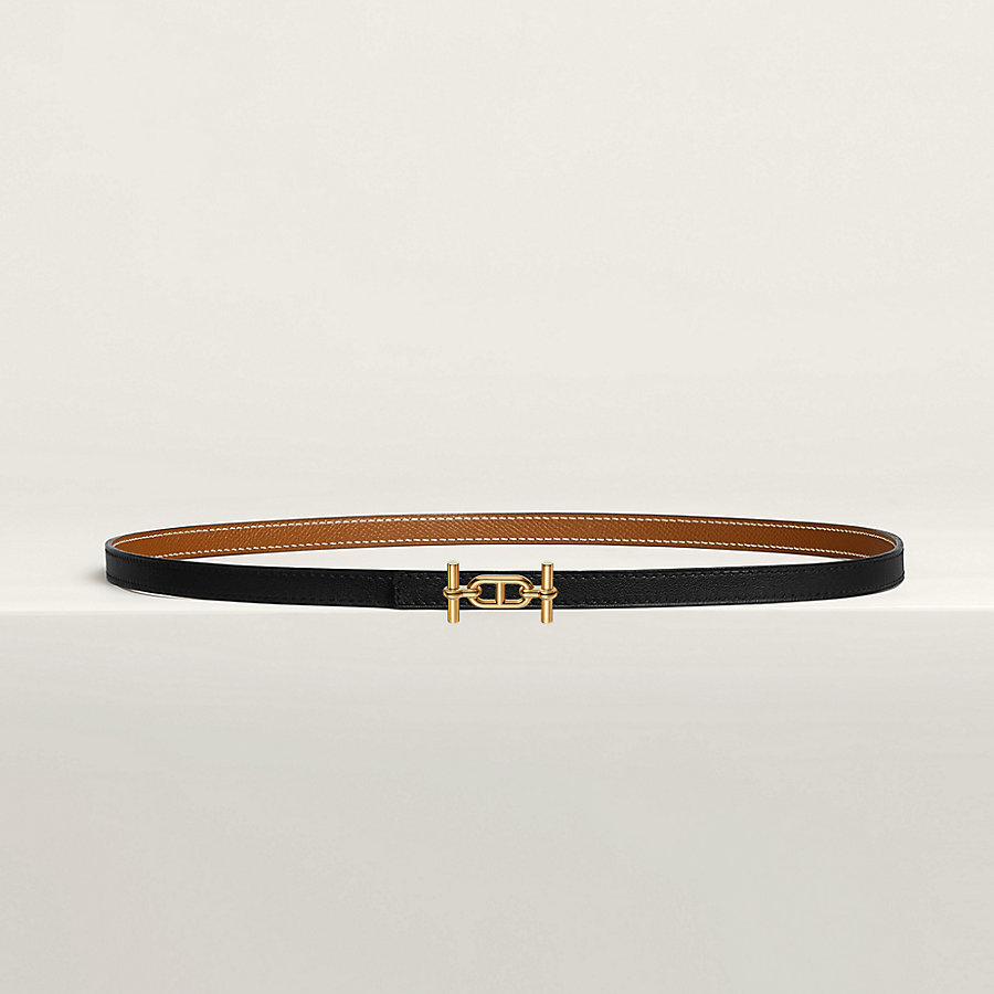 Ancre belt buckle & Reversible leather strap 13 mm