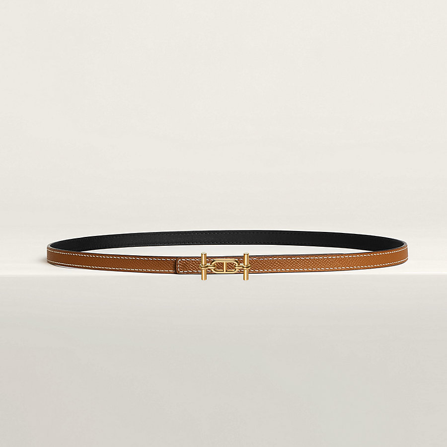 Ancre belt buckle & Reversible leather strap 13 mm