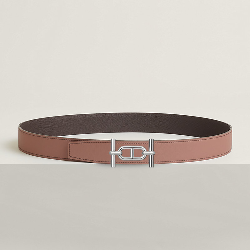 Ancre belt buckle & Reversible leather strap 32 mm
