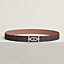 Ancre belt buckle & Reversible leather strap 32 mm, view 2 of 3