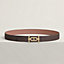 Ancre belt buckle & Reversible leather strap 32 mm, view 2 of 3
