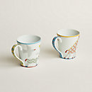 View: Back, Animaux Nattes set of 2 mugs