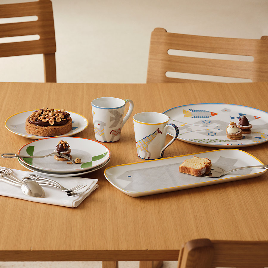 Animaux Nattes set of 3 plates