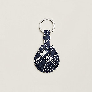 Apple AirTag Hermès key ring Bandana Eperon d'Or | Hermès Mainland