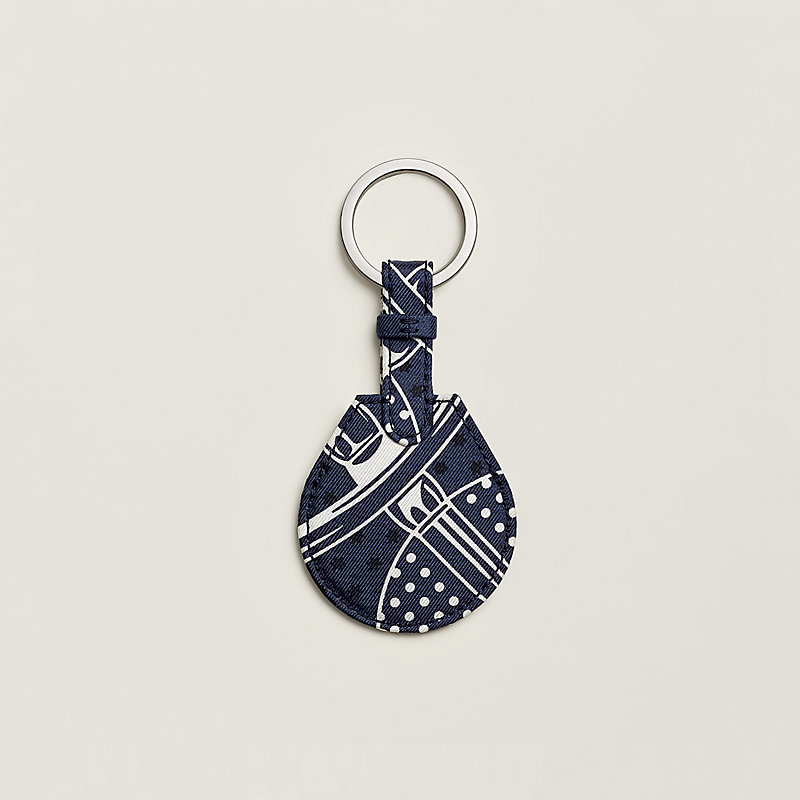 Apple AirTag Hermès key ring Bandana Eperon d'Or