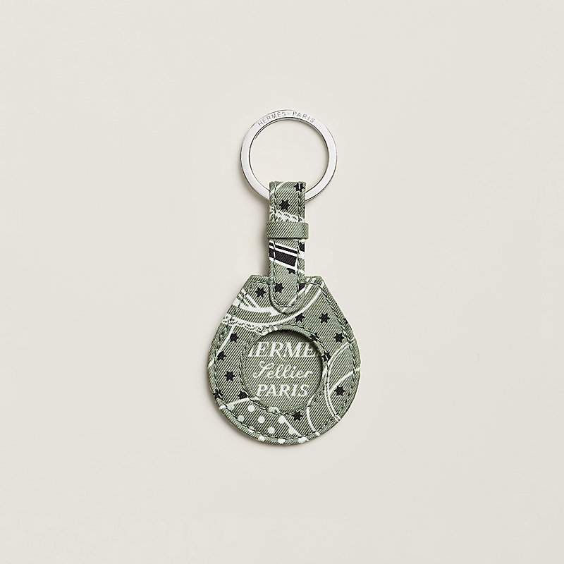 Apple AirTag Hermès key ring Bandana Eperon d'Or