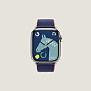 视图: 正面图, Apple Watch Hermès 41毫米单圈Twill Jump表带