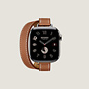 视图: 正面图, Apple Watch Hermès 41毫米双圈Attelage表带