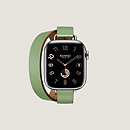 视图: 正面图, Apple Watch Hermès 41毫米双圈Attelage表带