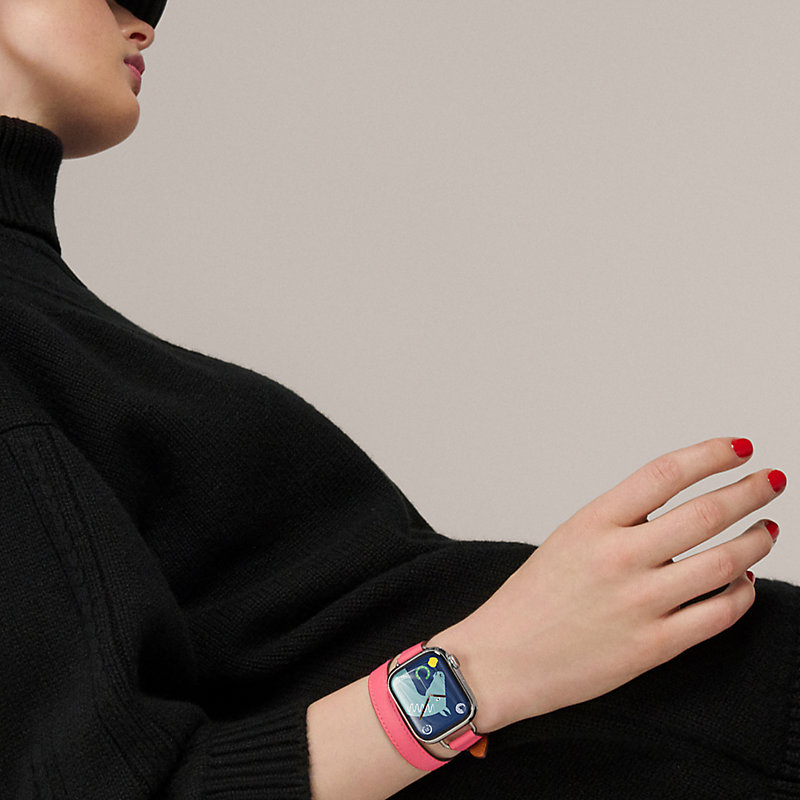 Apple Watch Hermès 41毫米双圈Attelage表带| Hermès - 爱马仕官网