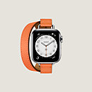 视图: 正面图, Apple Watch Hermès 41毫米双圈Attelage表带