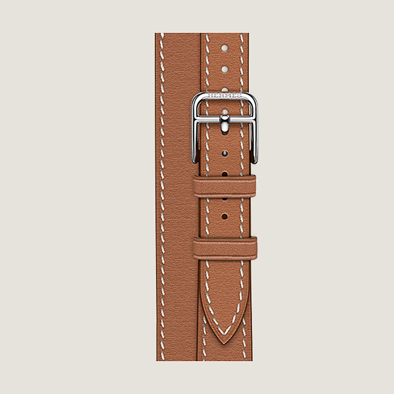 Apple Watch Hermès 42毫米双圈Attelage表带- 米色| Hermès 爱马仕官网