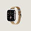 视图: 正面图, Apple Watch Hermès 42毫米单圈Twill Jump Attelage表带