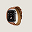 视图: 正面图, Apple Watch Hermès 42毫米双圈Attelage表带