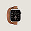 视图: 正面图, Apple Watch Hermès 42毫米双圈Attelage表带