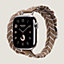 视图: 正面图, Apple Watch Hermès 42毫米双圈Bridon Lisere Attelage表带